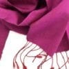 Raw Silk Scarf – Fuchsia - detail