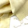 Raw Silk Scarf – Ivory - detail