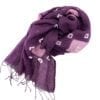 Soft Organza – Silk Scarf – Pink Diamonds - Purple