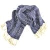 Romduol – Raw silk scarf – Navy blue