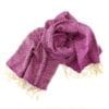 Romduol – Raw silk scarf – Fuchsia
