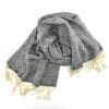 Romduol – Raw silk scarf – Charcoal