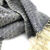 Romduol – Raw silk scarf – Charcoal - detail