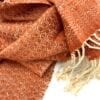 Romduol – Raw silk scarf – Orange - detail