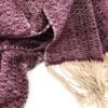 Romduol – Raw silk scarf – Purple - detail