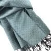 Chorebap Silk Scarf – Aqua green - detail
