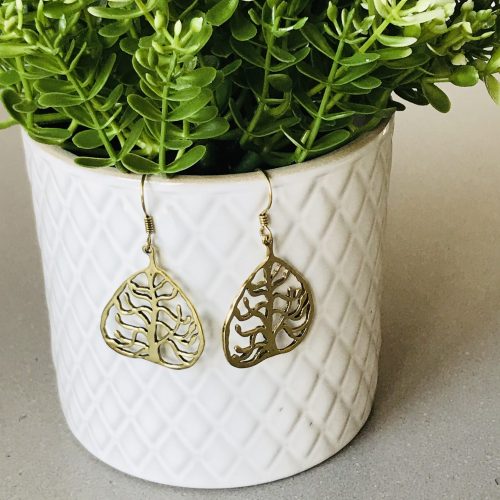 Earrings Recycled Brass – Bodhi Tree