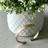 Hammered bracelet – recycled brass - staging
