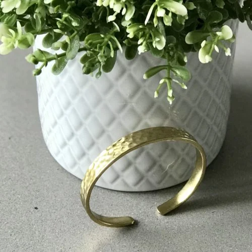 Hammered Bracelet – Recycled Brass