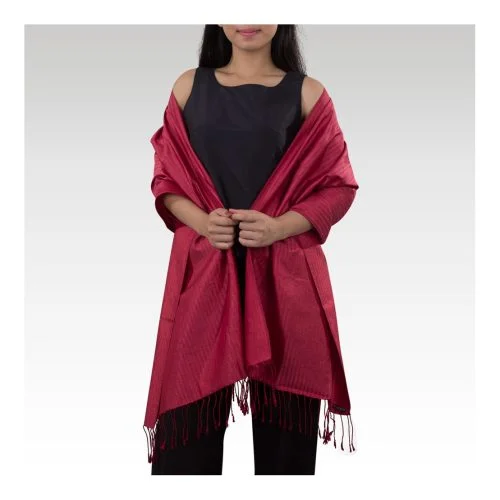 Foulard Soie – Élégant – Fuchsia - Artisans D'Angkor