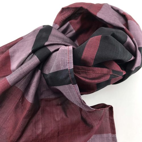 Foulard Bordeaux – Noir-Lilas – Essentiel